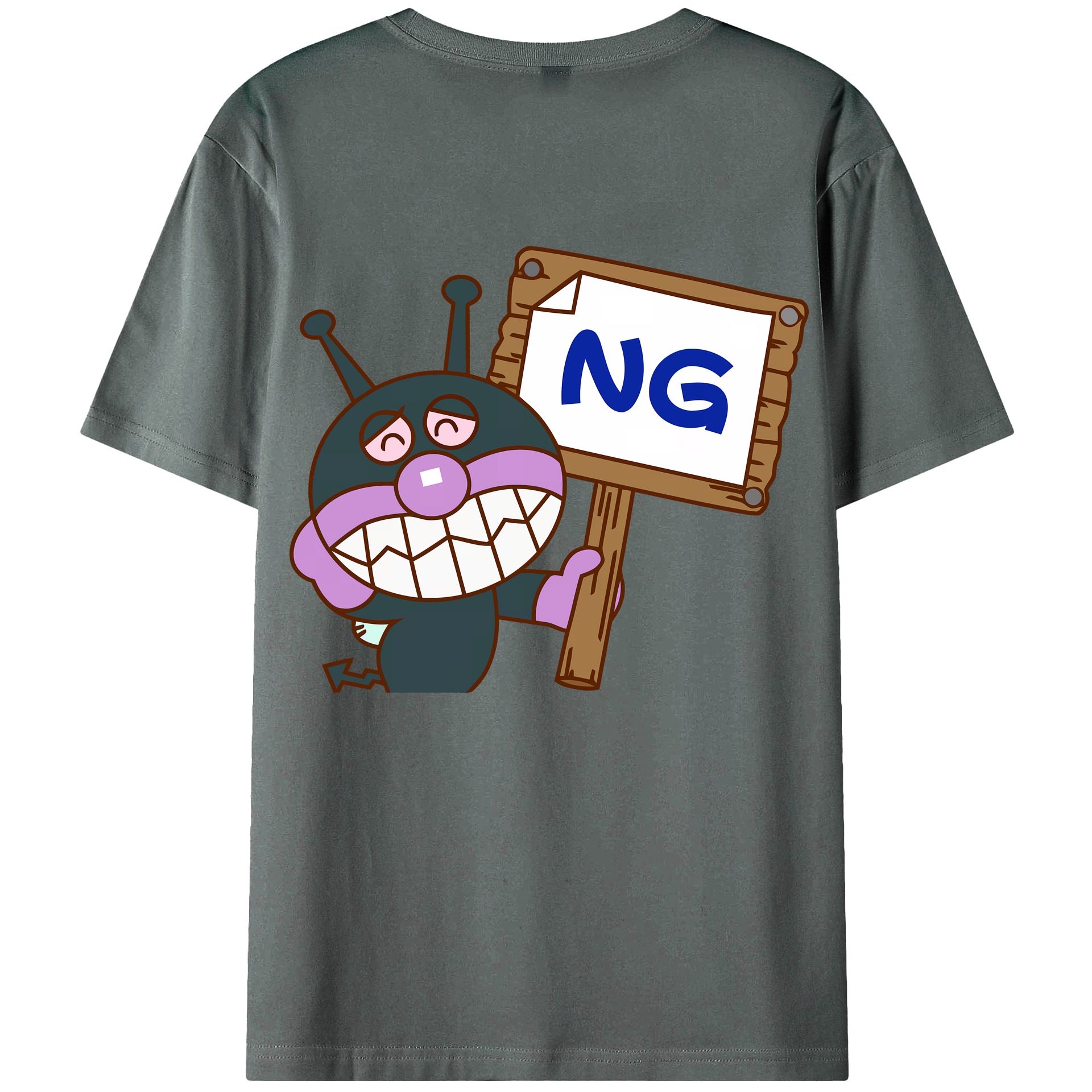 （画像用） アンパンマン Anpanman 綿100％ メンズ半袖Tシャツ（バックプリント） 通気性